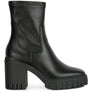 Kokum Faux Leather Platform Heeled Ankle Boot