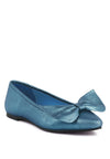 PIE-TRIBE Metallic Big Bow Ballerinas