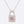 Pink Locket Cubic Zirconia Pendant Necklace