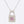 Pink Locket Cubic Zirconia Pendant Necklace