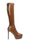 Shawtie High Heeled Stretch Patent Calf Boots