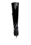 Shawtie High Heeled Stretch Patent Calf Boots