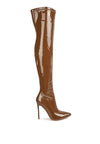 Riggle Patent Pu Stiletto Long Boots