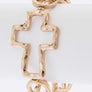 Hammer Cross Charm Stretch Chain Bracelet