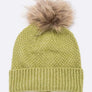 Large Natural Fur Pom Soft Beanie