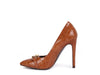 Fanfare Croc Metal Chain Pump Heels