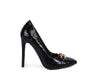 Fanfare Croc Metal Chain Pump Heels