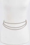 Crystal Ring Layered Chain Belt
