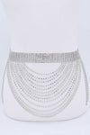 Fringe Rhinestone Curtain Belt