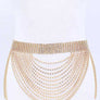 Fringe Rhinestone Curtain Belt