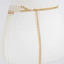 Fringe Pearl Statement Chain Belt