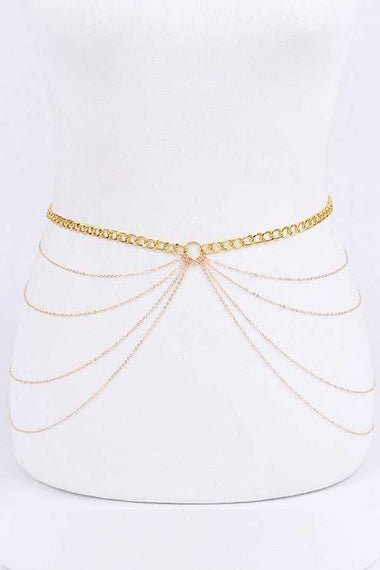 Layered Iconic Chain Belt