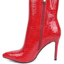 Momoa Patent Pu High Heeled Ankle Boot