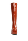 Dirty Dance Patent High Platfrom Calf Boots