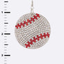 Rhinestone Baseball Pillow Earrings