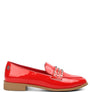 MEANBABE Semicasual Stud Detail Patent Loafers
