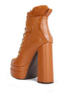 Beamer Faux Leather High Heeled Ankle Boots