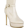 DOESBURG Satin Stiletto Ankle Boot