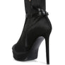 DOESBURG Satin Stiletto Ankle Boot