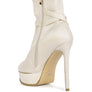 DOESBURG Satin Stiletto Ankle Boot