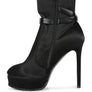DOESBURG Satin Stiletto Ankle Boot