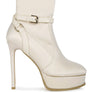 DOESBURG Satin Stiletto Ankle Boot