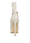 DOESBURG Satin Stiletto Ankle Boot
