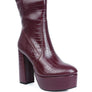 Feral High Heeled Croc Pattern Ankle Boot