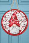 Valentines Day Home Decor Red Gnome Door Hanger