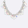 Marquis Flower Crystal Statement Necklace Set