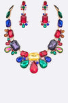 Mix Crystal Statement Necklace Set