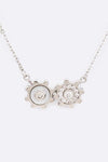 Perfect Match Gear CZ Pendant Necklace