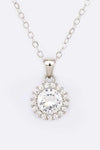 CZ Round Pendant Necklace