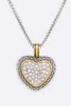 Designed Heart Pendant Necklace