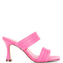 New Crush Quilted Straps Spool Heeled Sandals