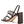 Two Strings Slingback Mid Heel Block Sandals