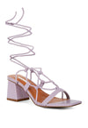 Provoked Lace Up Block Heeled Sandal