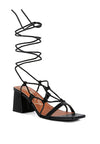 Provoked Lace Up Block Heeled Sandal