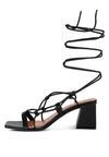 Provoked Lace Up Block Heeled Sandal