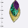 Glitter Sequins Mardi Gras Earrings