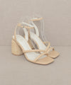 OASIS SOCIETY Alaia - Strappy Raffia Heel Sandal