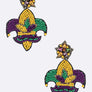 Mardi Gras Fleur De Lis Beaded Earrings
