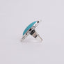 Western Style Turquoise Marquise Cut Ring
