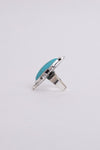 Western Style Turquoise Marquise Cut Ring