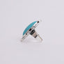 Western Style Turquoise Marquise Cut Ring