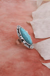 Western Style Turquoise Marquise Cut Ring