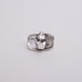 Stylish Adjustable Silver Ring With Turquoise Gem