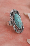 Western-inspired Marquise Turquoise Stone Ring