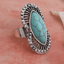 Western-inspired Marquise Turquoise Stone Ring