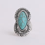 Western-inspired Marquise Turquoise Stone Ring